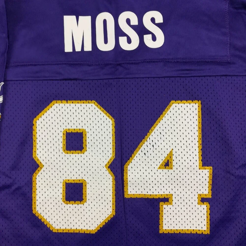 Vintage Minnesota Vikings Randy Moss Jersey Champion Purple Youth Boys Large